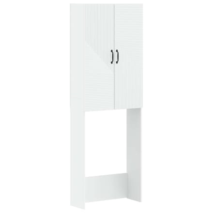 vidaXL - Toiletkast - HAARLEM - Wit - 66 - x - 25,5 - x - 190 - cm - Bewerkt - hout