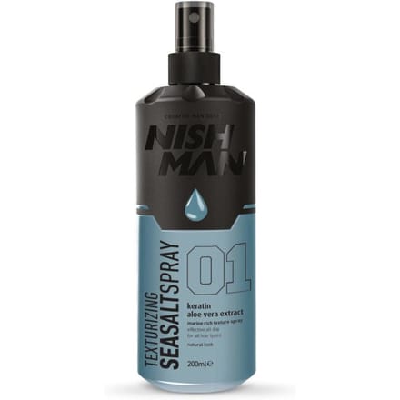 Nishman 01 Zeezout Spray 200 ml - Texturizing Spray - Natuurlijke Volume