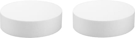 Glorex Piepschuim figuren - 2x stuks - schijf - rond - 25x7 cm - styrofoam vormen