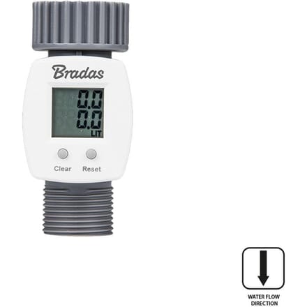 Bradas White Line - Elektronische Watermeter - LCD-scherm - 3/4" Aansluiting - Batterij CR2032