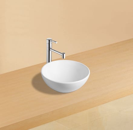 Wiesbaden Luna Waskom Rond 32,5 x 14 cm - Keramiek Glans Wit