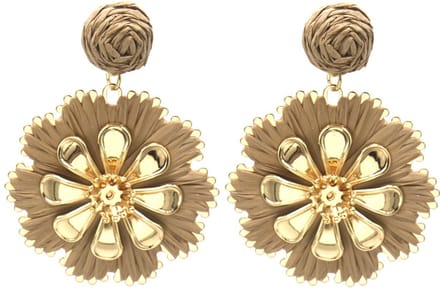 D-A12.1 E001-013 Earrings Flowers 6x4cm