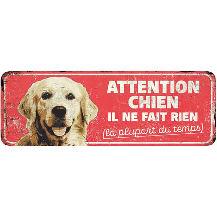 Golden retriever waarschuwingsbord D&D Home