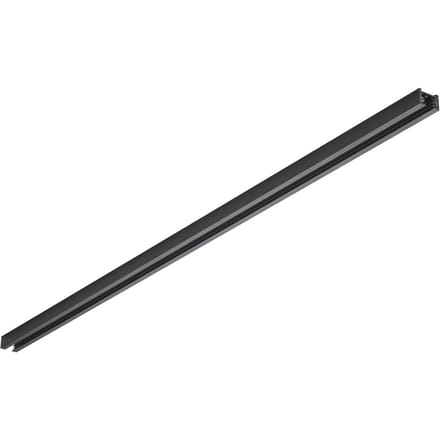 Spanningsrail - DUOLINE - 2 Fase - Opbouw - Aluminium - Mat Zwart - 1m