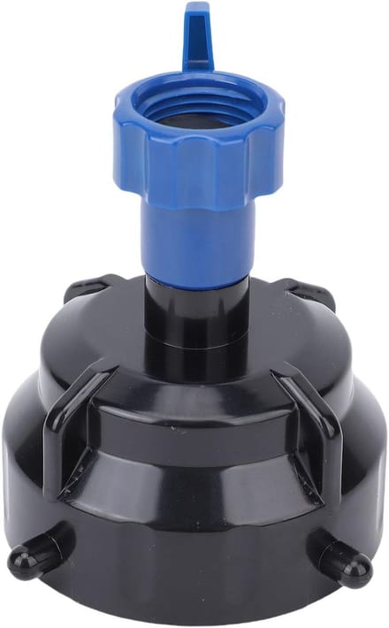 RV Rioolslang Spoeldop - Afsluitklep Slangfitting - Camper Onderhoud - Met Afsluitbare Klep - 3/4 Inch Binnendiameter - Blauw