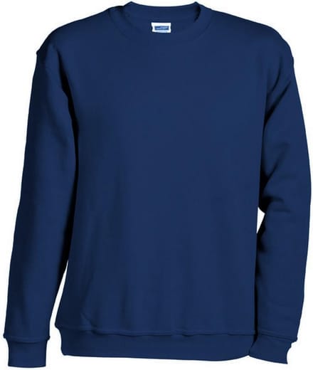 James and Nicholson Unisex Round Heavy Sweatshirt (Marine)