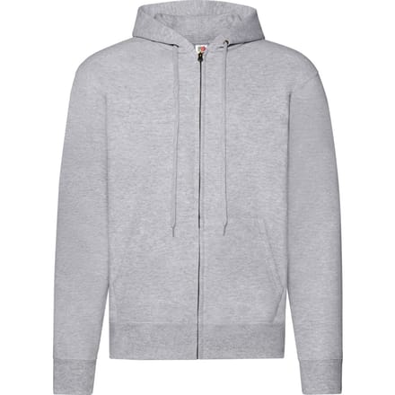 Fruit of the Loom Heren Classic Heather Hoodie met rits (Heide Grijs)