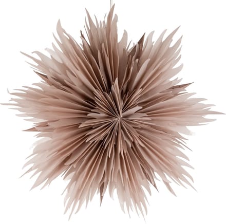 Kerstster star 60cm roze met pendel