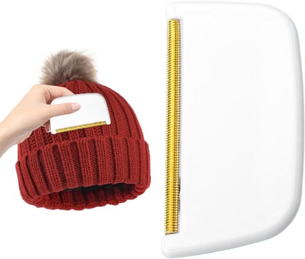 Pulloverkam - Pluisverwijderaar Stofkam - Kleding Verzorgen - Koperen Strip - 8 x 4 cm - Wit