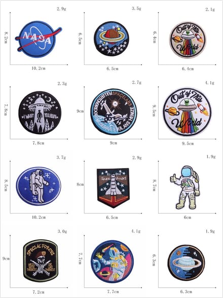 Astronaut Series -20 delige set -stof & strijk applicatie