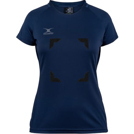 Gilbert Netball Eclipse Hook and Loop Top - W 18 - Donker Navy