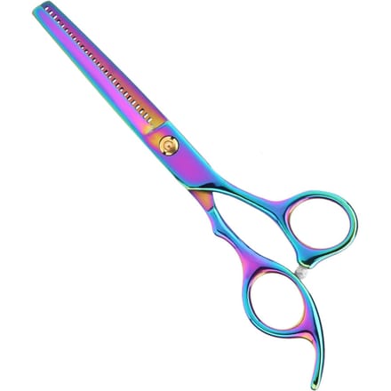 Professionele Hondenhaar Knipschaar Verzorging Kappersschaar Chromatic Uitdunningsschaar blue