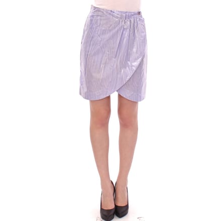 Licia Florio Plissé Wrap Mini Rok Lavendel