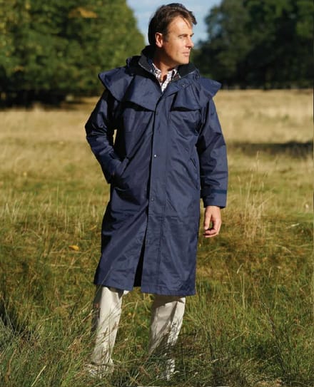Navy Regenjas Lang - Regenjas voor mannen - Maat XL