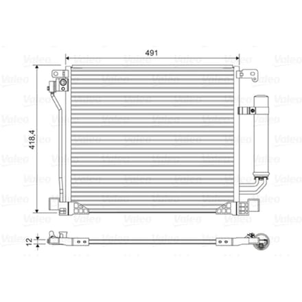 Condensator, airconditioning VALEO 822587