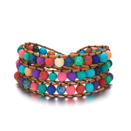 Sorprese armband - Ibiza - armband dames - wikkelarmband - multi - leer - cadeau - Model C - Sinterklaas - Kerst - Cadeau