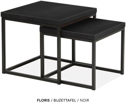 Maxfurn - Set vierkante salontafel | kleur: Noir