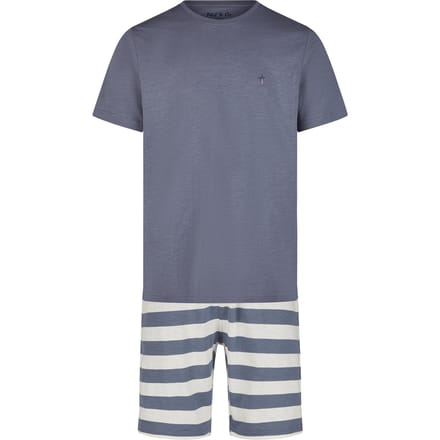 Phil & Co Heren Shortama Korte Pyjama Set Palm Grijs - Maat XL