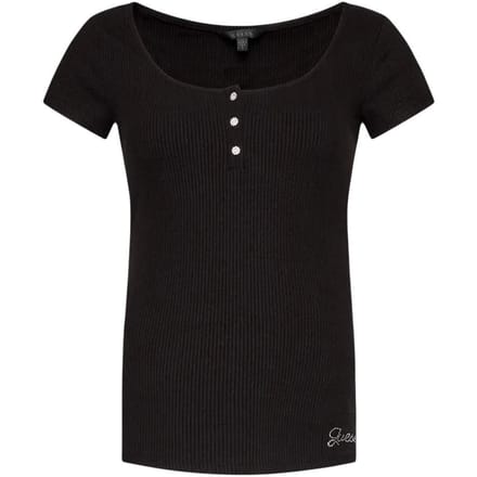 GUESS Ss Karlee Jewel Btn Jet Black A996 Größe: S | Hemden Outlet | Damen | Schwarz