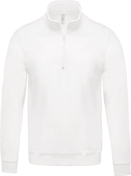 Kariban Sweater met ritskraag K478 - White - XS