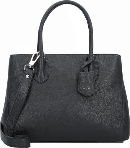 abro Adria Handtas Leer 35 cm Laptop compartiment - Dames - black-nickel