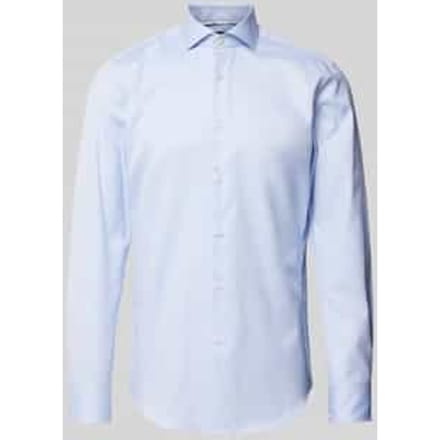 Slim fit zakelijk overhemd van fijn twill