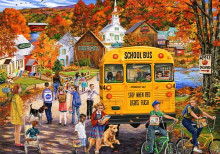 Bluebird Puzzle legpuzzel The School Bus - 2000 stukjes puzzelplezier.