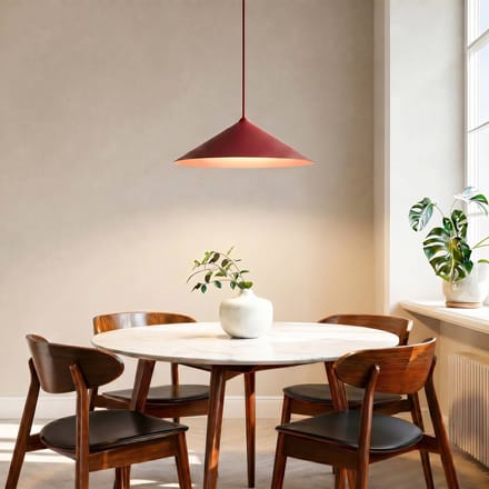 TK Lighting Hanglamp Lume XL, bordeauxrood, metaal, Ø 49 cm, GX53