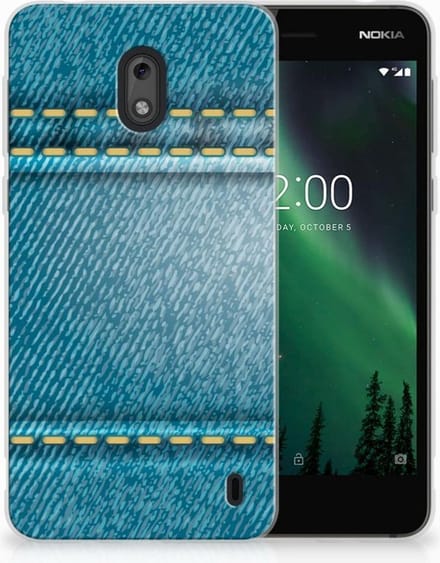 Back Cover voor Nokia 2 Silicone Back Cover Jeans