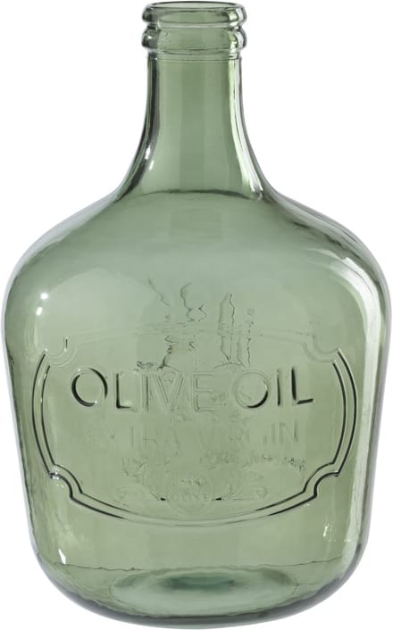 J-Line vaas - glas - olijfgroen