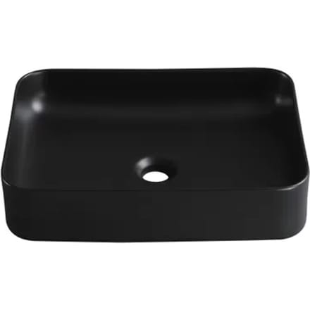 Sensea Waskom Studio - Keramiek - Rechthoekig - Mat Zwart - 50x12x36cm