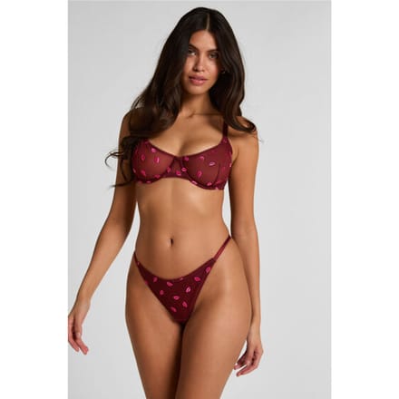 Hunkemöller Hoog uitgesneden string Frida Rood