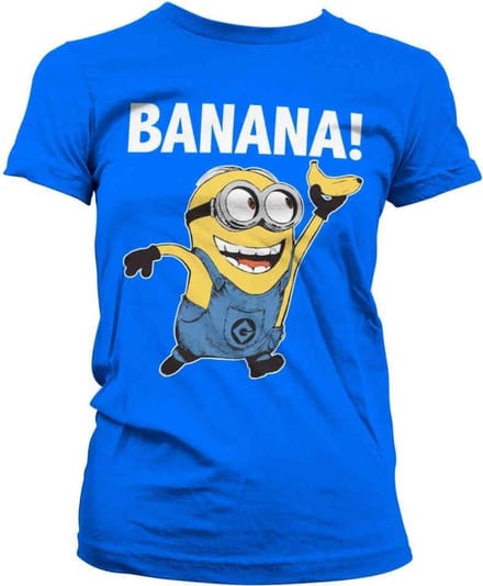 Minions Dames Tshirt -XL- Banana! Blauw