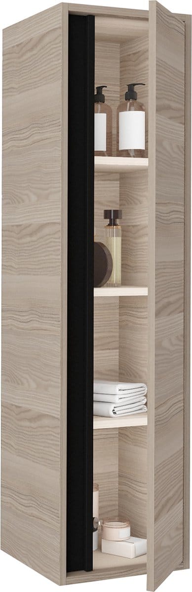 ALONI SHARP kolomkast – 35x135x35 cm – Hazelnoot – Stijlvol en praktisch