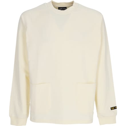 Heren T-shirt met lange mouwen en zak L/s tee gebroken wit