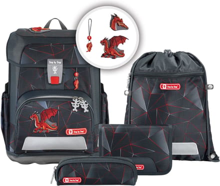 Step by Step Schooltas Cloud Schulranzen-Set 5-delig Dragon Drako Zwart