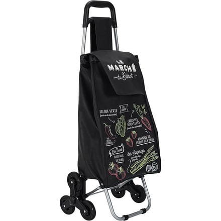 HowHomely Bistrot - Boodschappentrolley - 6 Wielen - Ergonomische Handgreep - Inklapbare Constructie