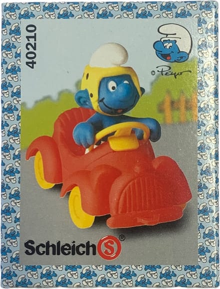 Smurf in rode auto - Schleich en De Smurfen - 40210 - 6cm