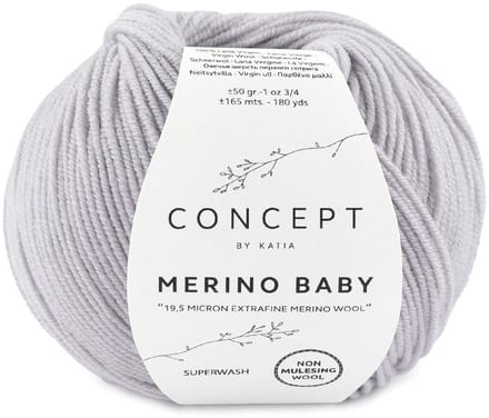 Katia Concept Merino Baby - 55 parelgrijs - Wol Garen