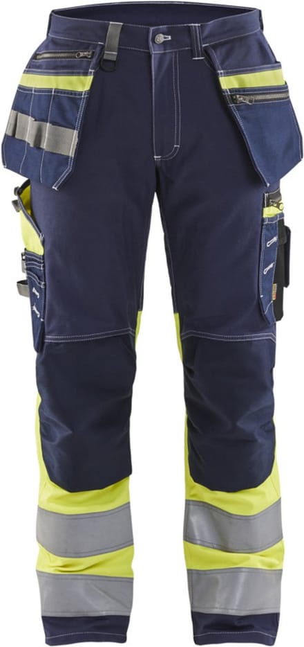 Blaklader High Vis werkbroek met stretch 1794-1370 - Marine/High Vis Geel - D96