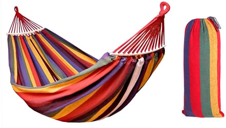Rea - hangmat met spreidstok 1-persoons 40cm - 400257 geel 260x90