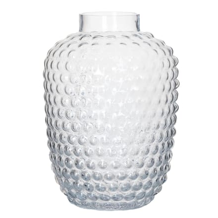 Bubble Vaas - Hoogte 25 cm - Diameter 18 cm - Helder Glas