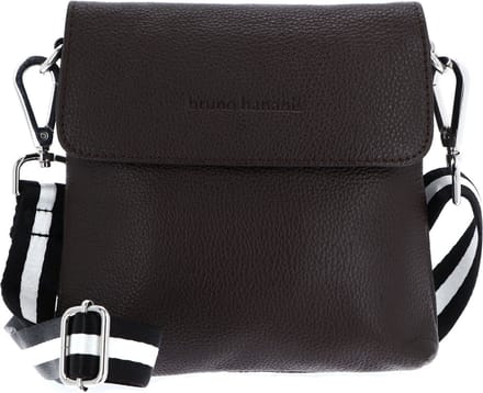 bruno banani Leren Schoudertas Crossbody Bag Brown Donkerbruin