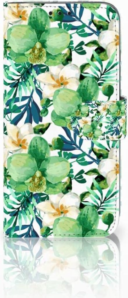 Honor 10 Lite Hoesje Orchidee Groen