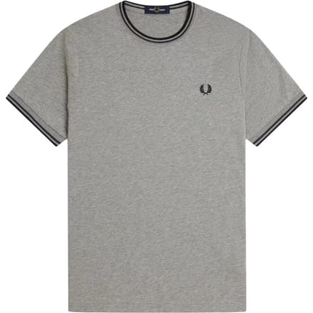 T-shirt met dubbel contrasterend biesje Fred Perry