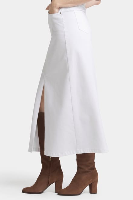 Hoge Taille Lange Rok Met Centrumsplit