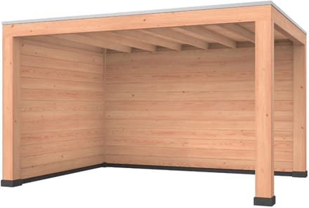 Douglas overkapping, 400 x 300, met achterwand en zijwand, Westwood Modern Plus