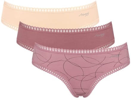 Sloggi 3-pack Crush Go dames hipsters - XS - Roze