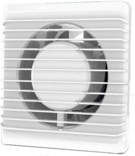 Stille Afzuigventilator - Badkamer Ventilator - Vochtige Lucht Afvoeren - Met Naloop Timer - 125mm Diameter - Wit