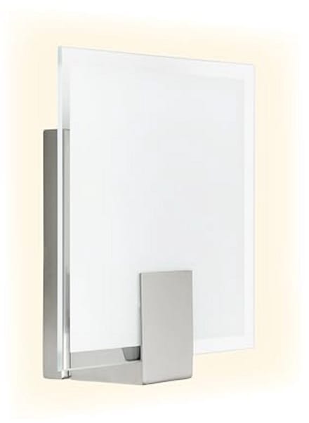 Wandlamp vierkant in ijzer/wit voor LED-lampen